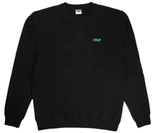 Rave Skateboards Core Logo Crewneck Black