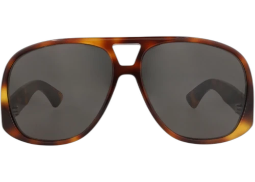 Saint Laurent Aviator Frame Recycled Acetate Sunglasses SL652SOLAC-30014961-003 Havana Havana Grey
