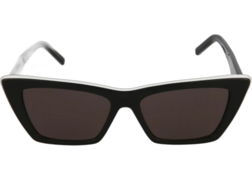 Saint Laurent Cat Eye Acetate Sunglasses SL276MICA-30006557-006 Black White Grey