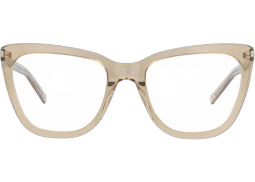 Saint Laurent Cat Eye Frame Acetate Optical Frames SL548SLIMO-30013716-003 Brown Brown Transparent