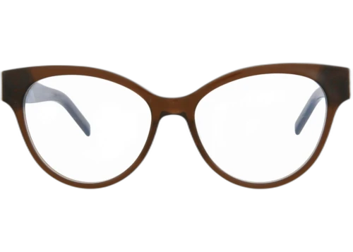 Saint Laurent Cat Eye Frame Acetate Optical Frames SLM34-30006106-007 Brown Brown Transparent