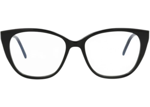 Saint Laurent Cat Eye Frame Acetate Optical Frames SLM72-30009652-001 Black Silver Transparent