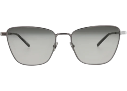 Saint Laurent Cat Eye Frame Metal Sunglasses SL551-30013774-004 Ruthenium Ruthenium Grey