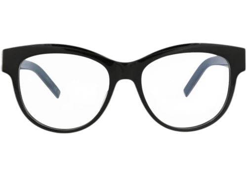 Saint Laurent Cat Eye Frame Recycled Acetate Optical Frames SLM108-30013733-002 Black Black Transparent