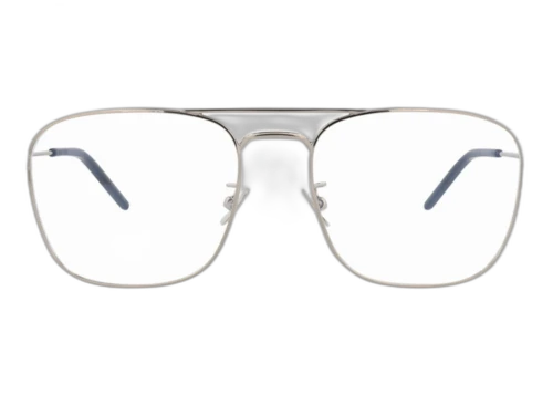 Saint Laurent Photochromic Aviator Frame Metal Optical Frames SL309OPT-30010668-005 Silver Silver Transparent