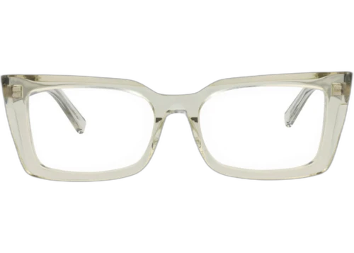 Saint Laurent Photochromic Cat Eye Frame Acetate Optical Frames SL554-30013725-003 Green Green Transparent