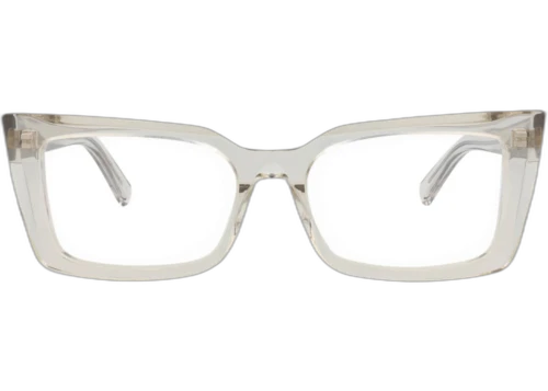 Saint Laurent Photochromic Cat Eye Frame Acetate Optical Frames SL554-30013725-004 Beige Beige Transparent