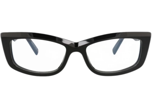 Saint Laurent Photochromic Cat Eye Frame Recycled Acetate Optical Frames SL658OPT-30015819-001 Black Black Transparent