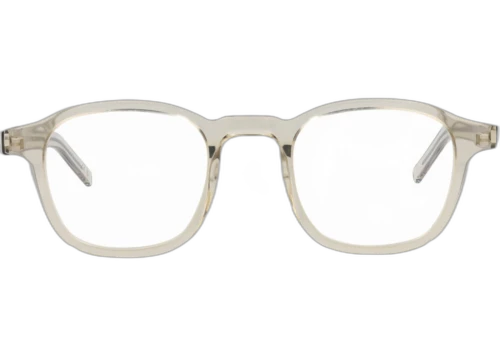 Saint Laurent Photochromic Round Frame Acetate Optical Frames SL549SLIMO-30013712-003 Beige Beige Transparent
