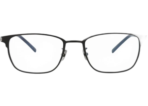 Saint Laurent Photochromic Square Frame Metal Optical Frames SL585-30014120-001 Black Black Transparent