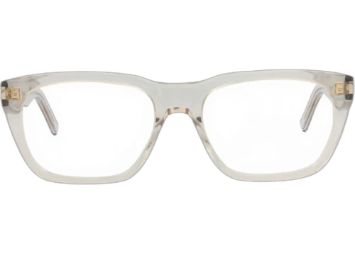Saint Laurent Photochromic Square Frame Recycled Acetate Optical Frames SL598OPT-30014291-004 Beige Beige Transparent