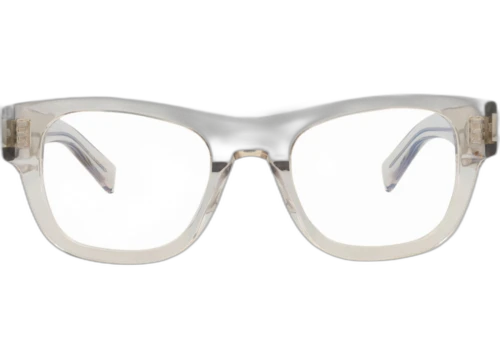 Saint Laurent Photochromic Square Frame Recycled Acetate Optical Frames SL698-30015343-004 Beige Beige Transparent