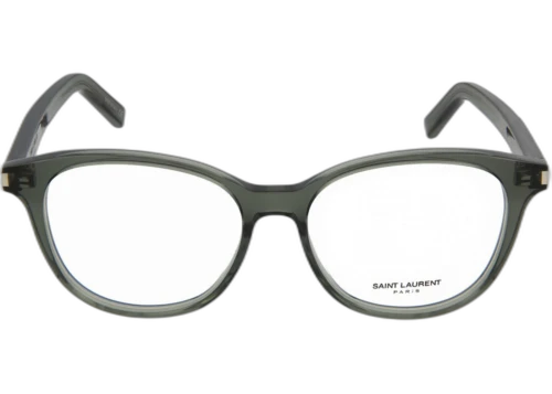 Saint Laurent Round Acetate Optical Glasses CLASSIC9-30000180-006 Shiny Dark Olive