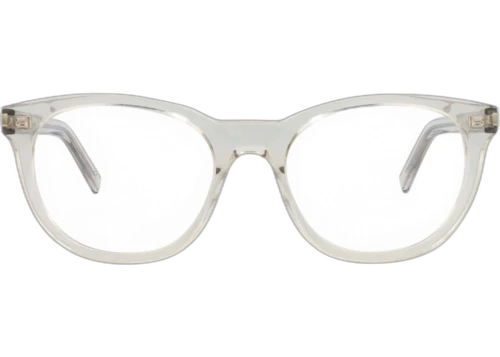 Saint Laurent Round Frame Acetate Optical Frames SL471-30011701-004 Beige Beige Transparent