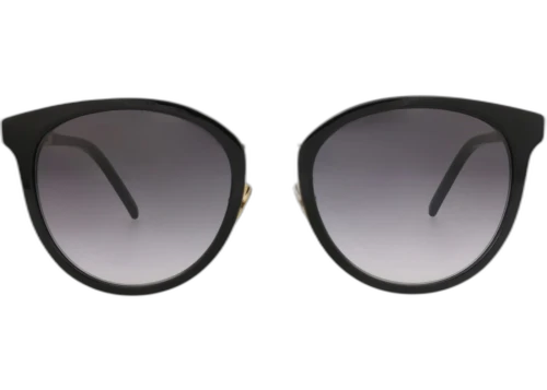 Saint Laurent Round Frame Acetate Sunglasses SLM101-30013246-002 Black Black Grey