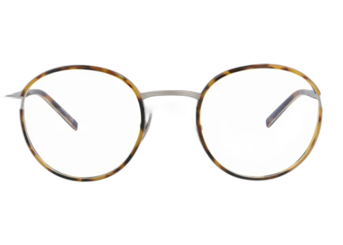 Saint Laurent Round Frame Metal Optical Frames SL125-30000840-002 Havana Havana Transparent