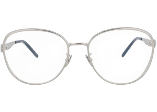 Saint Laurent Round Frame Metal Optical Frames SLM93-30011890-001 Silver Silver Transparent