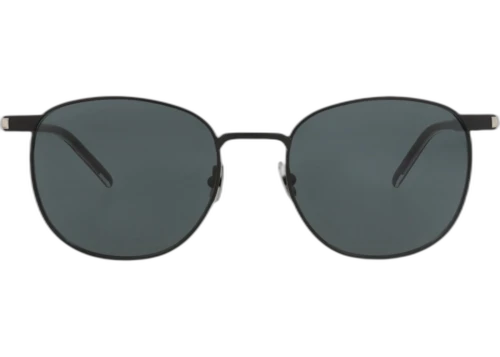 Saint Laurent Round Frame Metal Sunglasses SL747-30015919-006 Black Crystal Black