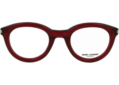 Saint Laurent Round Frame Optical Glasses SL105-30000471-004 Shiny Bordeaux