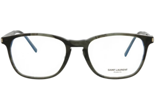 Saint Laurent Square Acetate Optical Frames SL186SLIM-30001920-003 Grey Grey Transparent