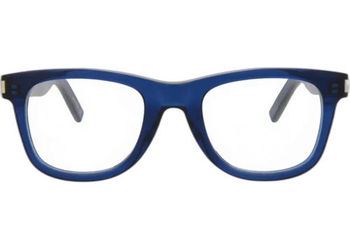 Saint Laurent Square Frame Acetate Optical Frames SL50-30000182-008 Shiny Transparent Blue
