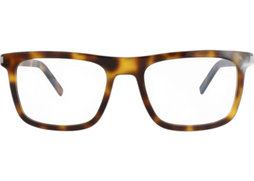 Saint Laurent Square Frame Acetate Optical Frames SL547SLIMO-30013701-006 Havana Havana Transparent