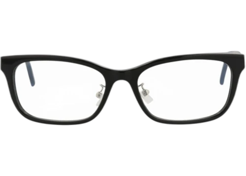 Saint Laurent Square Frame Acetate Optical Frames SLM84J-30010745-001 Black Silver Transparent