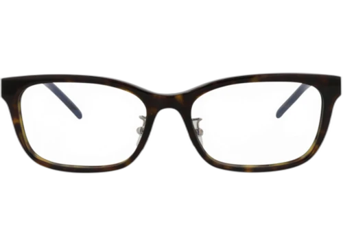 Saint Laurent Square Frame Acetate Optical Frames SLM84J-30010745-002 Havana Silver Transparent