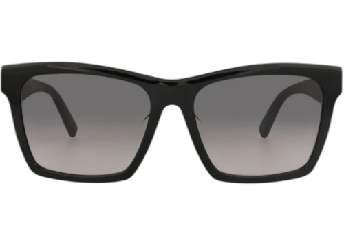 Saint Laurent Square Frame Acetate Sunglasses SLM104F-30013312-001 Black Black Grey