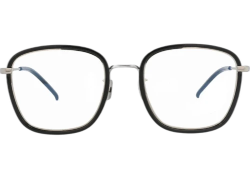 Saint Laurent Square Frame Injection Optical Frames SL440FOPT-30012251-001 Black Silver Transparent