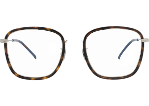 Saint Laurent Square Frame Injection Optical Frames SL440FOPT-30012251-002 Havana Silver Transparent