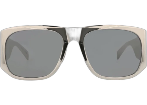 Saint Laurent Square Frame Metal Sunglasses SL636-30014742-002 Silver Silver Silver