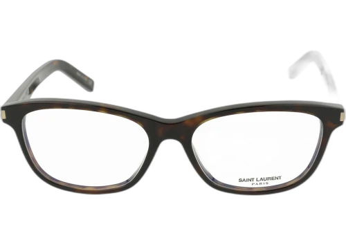Saint Laurent Square Frame Optical Frames SL12-30000190-002 Shiny Olive Havana