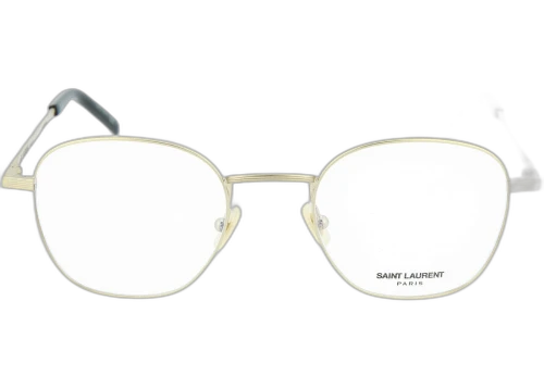 Saint Laurent Square Frame Optical Frames SL128-30000841-003 Gold Clear