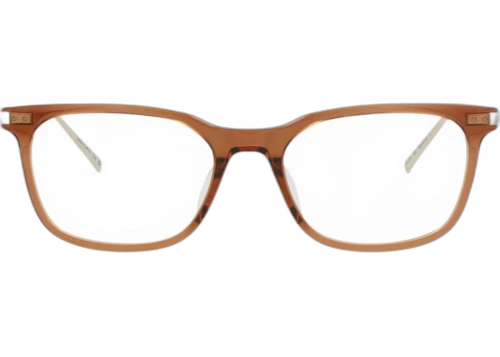 Saint Laurent Square Frame Recycled Acetate Optical Frames SL578-30014115-003 Brown Gold Transparent