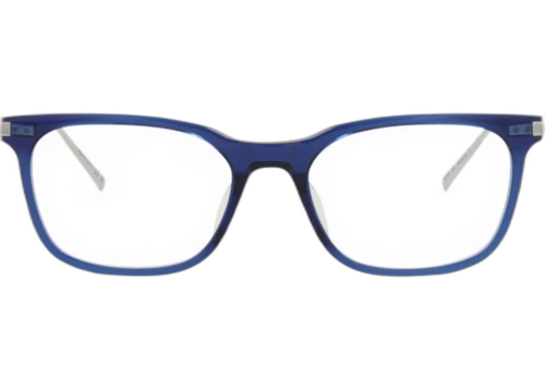 Saint Laurent Square Frame Recycled Acetate Optical Frames SL578-30014115-004 Blue Silver Transparent
