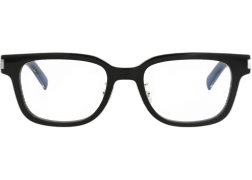 Saint Laurent Square Frame Recycled Acetate Optical Frames SL723J-30015926-001 Black Crystal Transparent