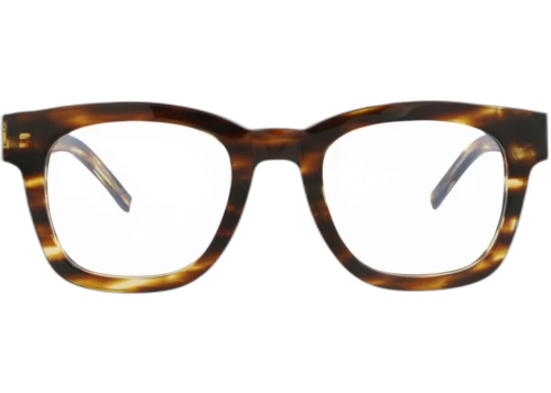 Saint Laurent Square Frame Recycled Acetate Optical Frames SLM124OPT-30014759-003 Havana Havana Transparent