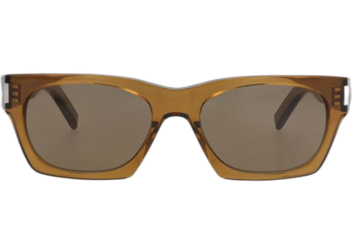 Saint Laurent Square Frame Recycled Acetate Sunglasses SL402-30009329-022 Brown Brown Brown