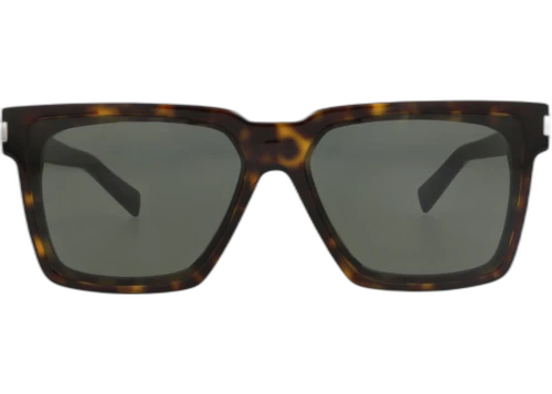 Saint Laurent Square Frame Recycled Acetate Sunglasses SL610F-30014627-002 Havana Havana Grey