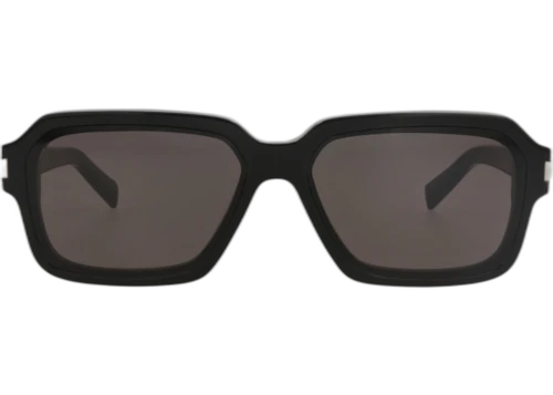 Saint Laurent Square Frame Recycled Acetate Sunglasses SL611-30014610-001 Black Black Grey