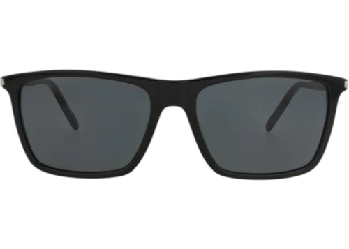 Saint Laurent Square Frame Recycled Acetate Sunglasses SL668-30015251-001 Black Black Black