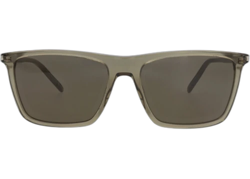 Saint Laurent Square Frame Recycled Acetate Sunglasses SL668-30015251-004 Brown Brown Grey