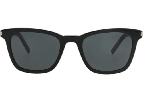 Saint Laurent Square Frame Recycled Acetate Sunglasses SL716SLIM-30015807-001 Black Black Black