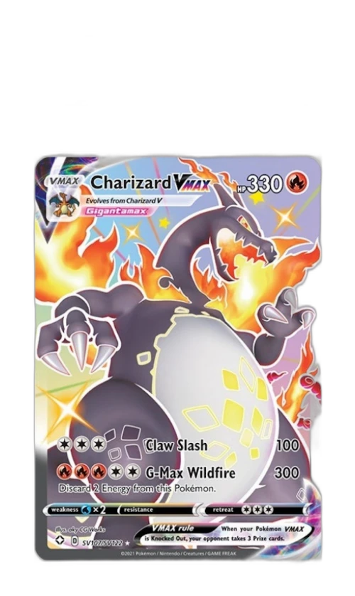 Shiny Charizard VMAX 2021 Pokemon TCG Sword & Shield Shining Fates Full Art #SV107/SV122 (PSA or BGS Graded)