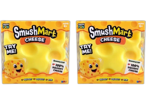 Smush Mart Cheese Squishy Fidget Toy 2x Lot
