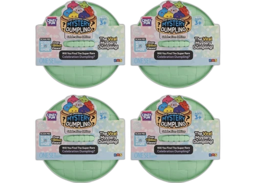 Squishy Bun The Original Viral Mystery Dumpling - Celebration Edition Blind Box 4x Lot