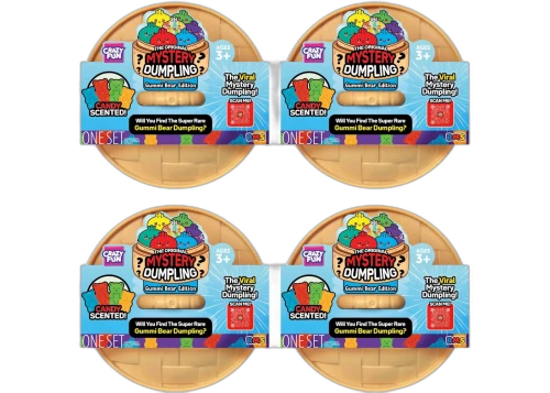 Squishy Bun The Original Viral Mystery Dumpling - Gummi Bear Edition Blind Box 4x Lot