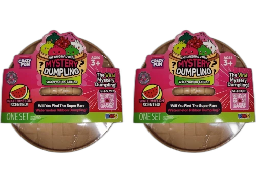 Squishy Bun The Original Viral Mystery Dumpling - Watermelon Edition Blind Box 2x Lot