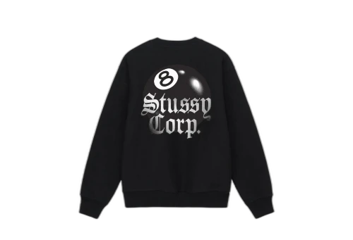 Stussy 8 Ball Corp Crew Black (SS23)